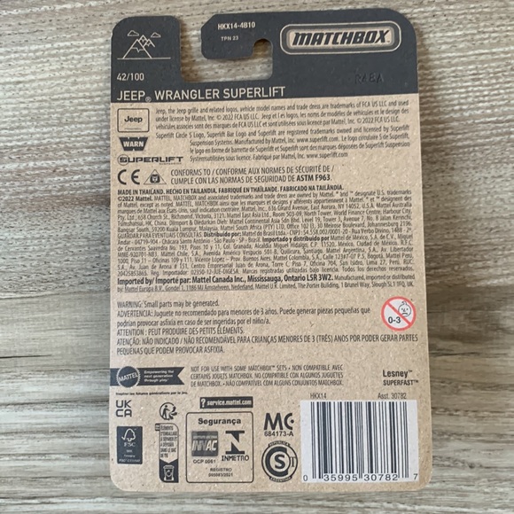 Matchbox Car Jeep Wrangler Superlift Off-Road Truck SUV 70 Years 2023 Model New - Picture 3 of 6
